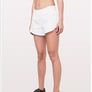 Lululemon White Tracker Shorts